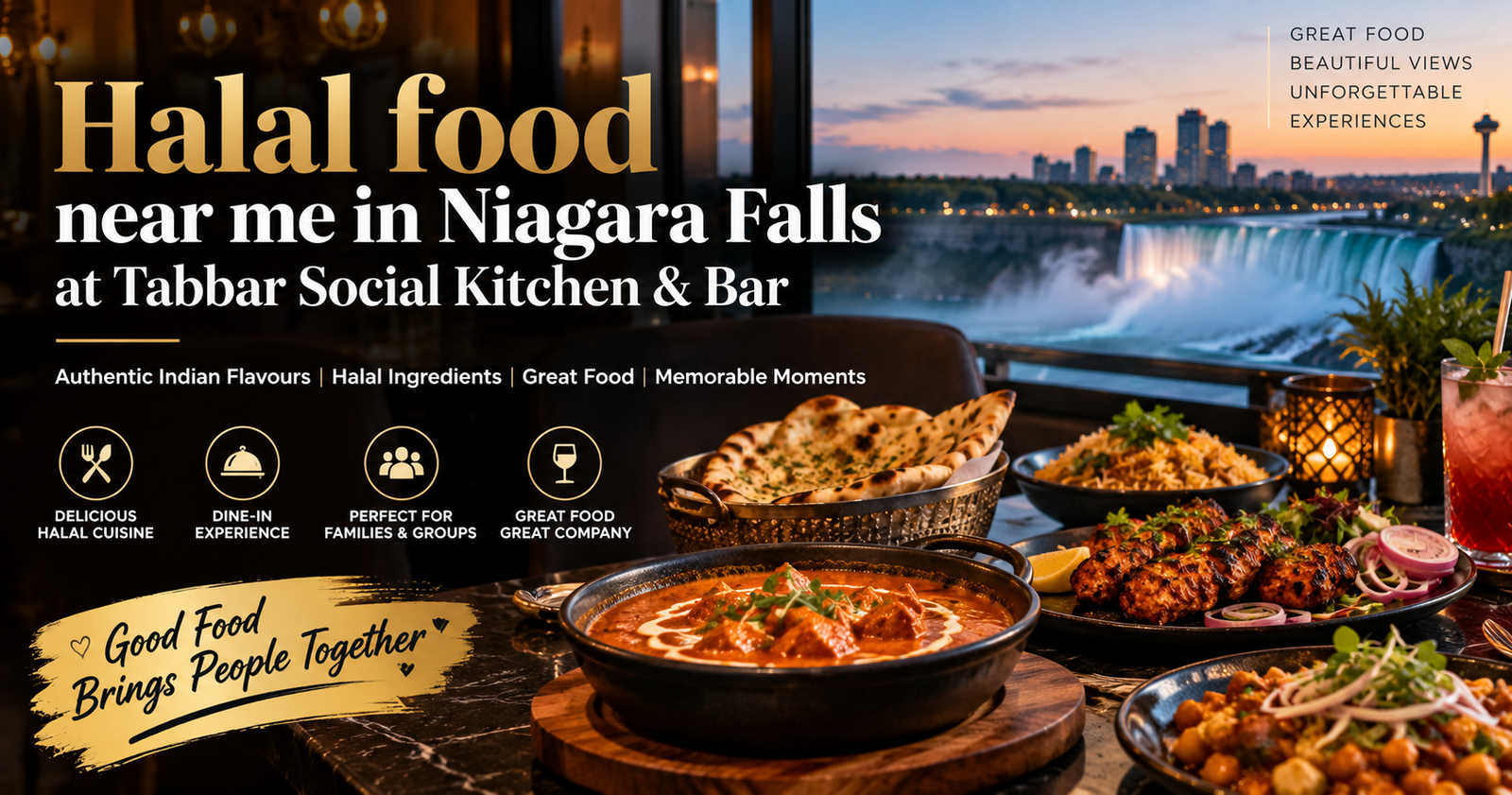 Halal food near me in Niagara Falls at Tabbar Social Kitchen & Bar